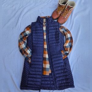 NWOT Duluth Trading Co Women's Navy Down Puffer Vest Jacket Sz. Small